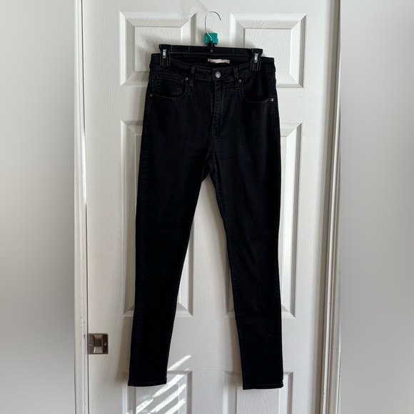 Levi's Black 721 Skinny Jeans High-Waisted Size 30 - Picture 1 of 11